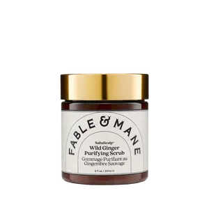 Fable & Mane Wild Ginger Purifying Scrub, Gentle Cleansing Exfoliating Scrub with Ginger and Himalayan Pink Salt to Purify the Scalp.