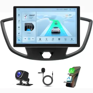 13'' 2K inch Car Radio for【Ford Transit 2015-2018】 [2+64G] Touchscreen Stereo with Carplay/Android Auto, GPS Navigation, WiFi, Bluetooth, SWC, FM/RDS