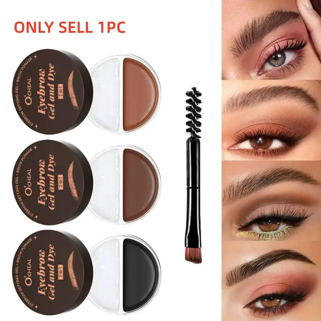Define Brow Gel + Eyebrow Wax 2-In-1, & Dual Color Transparent Natural Look, Smudgeproof Waterproof Eyebrow Makeup, Eyebrow Products