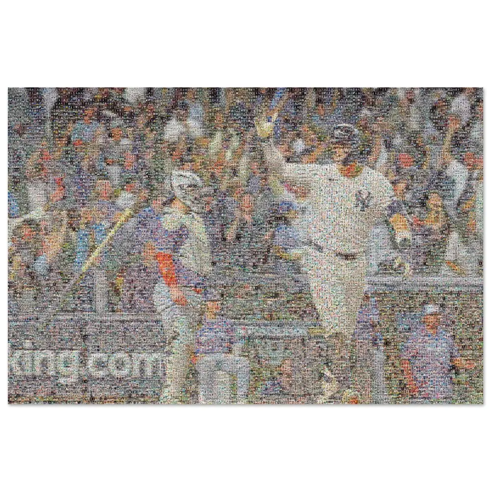 Glossy Artistic Aaron Judge Yankees Baseball Card Mosaic Print - Home Decor Wall Poster, Room Accent Home Supply