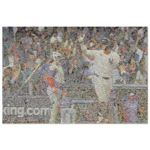 Aaron Judge Yankees Baseball Card Mosaic Art Print - Artistic Wall Decoration for Home Rooms