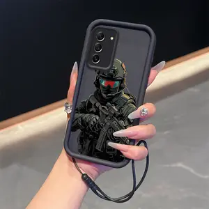 For Galaxy S21 FE Soldier Hand Rope Combination Set phone Case For Samsung Galaxy S21 FE with silicone shock proof design perfect for popular