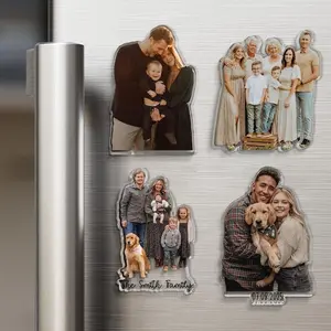 Custom Acrylic Family Photo Magnet: Personalized Family Picture Fridge Magnets
