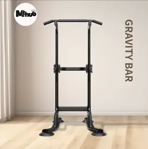 Power Tower Workout Dip Station Pull Up Bar, Height Adjustable Multi-Function Dip Stand for Home Gym Strength Training Fitness Equipment