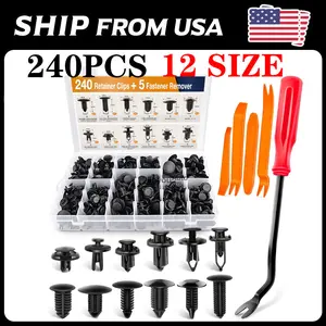 240Pcs Bumper Clips Retainer Auto Rivets Fastener Fender For BMW