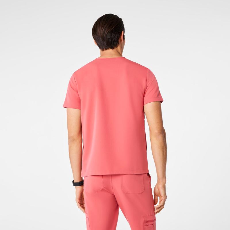 men's Pulmonary Pink Chisec - Three-Pocket Scrub Top