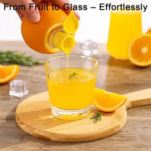 Mini Lemon Juicer with Spiral Cap, New Manual Citrus Press for Cocktails and Beverages, Citrus Squeezer