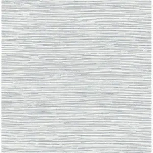 NextWall Cyprus Faux Grasscloth Peel and Stick Wallpaper: Vinyl, Self-Adhesive, Nautical Style, Gray, 30.75 Sq Ft Coverage