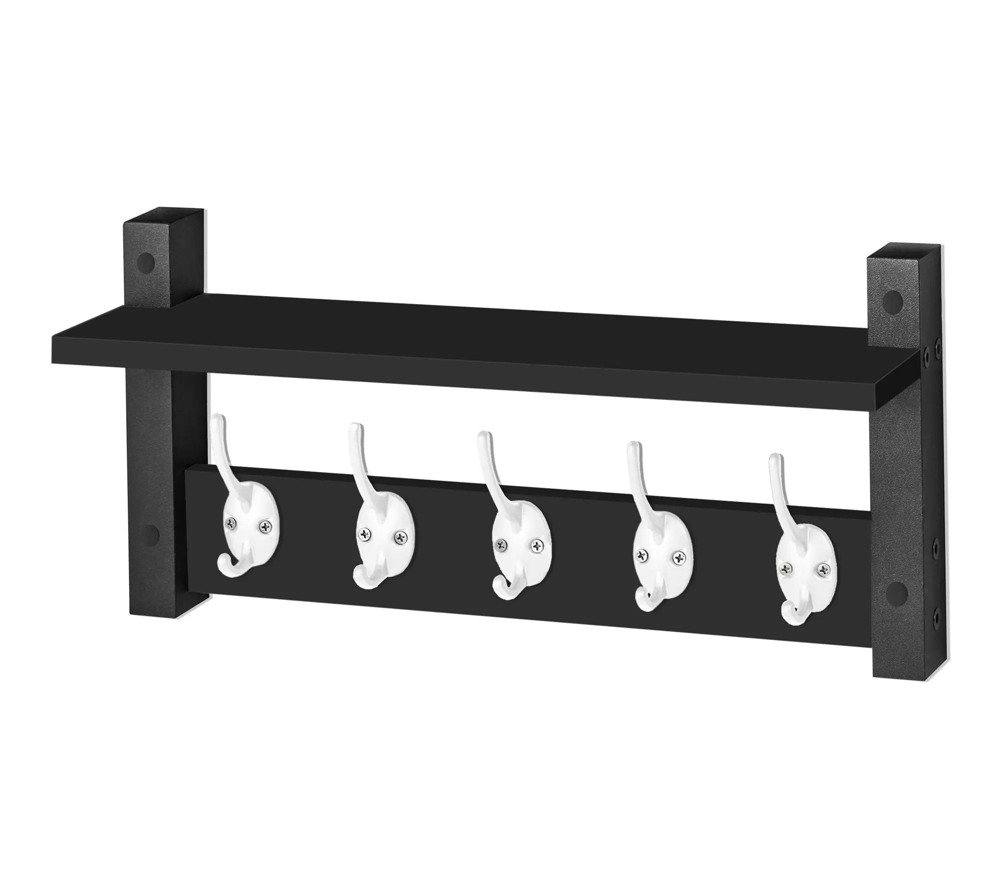 Sorbus Coat Hooks Wall Mount with Shelf - 16 Inch Coat Rack Sorbus Coat Hooks Wall Mount with Shelf - 16 Inch Coat Rack