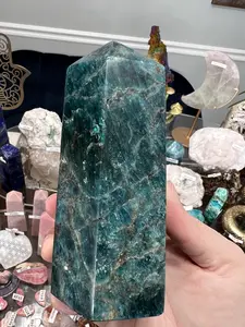 High Grade Blue Apatite Towers - Madagascar