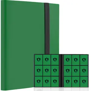 Cards 9 Pocket Strap Binder 360 Side Loading Pockets for Soccer Basketball Sports Hockey Cards Archival Safe Acid Free Trading Card Album 20 Pages Side Loading