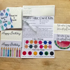 DIY Watercolor Card Kits (You Pick 3 Cards!) Read Important Message in Description!
