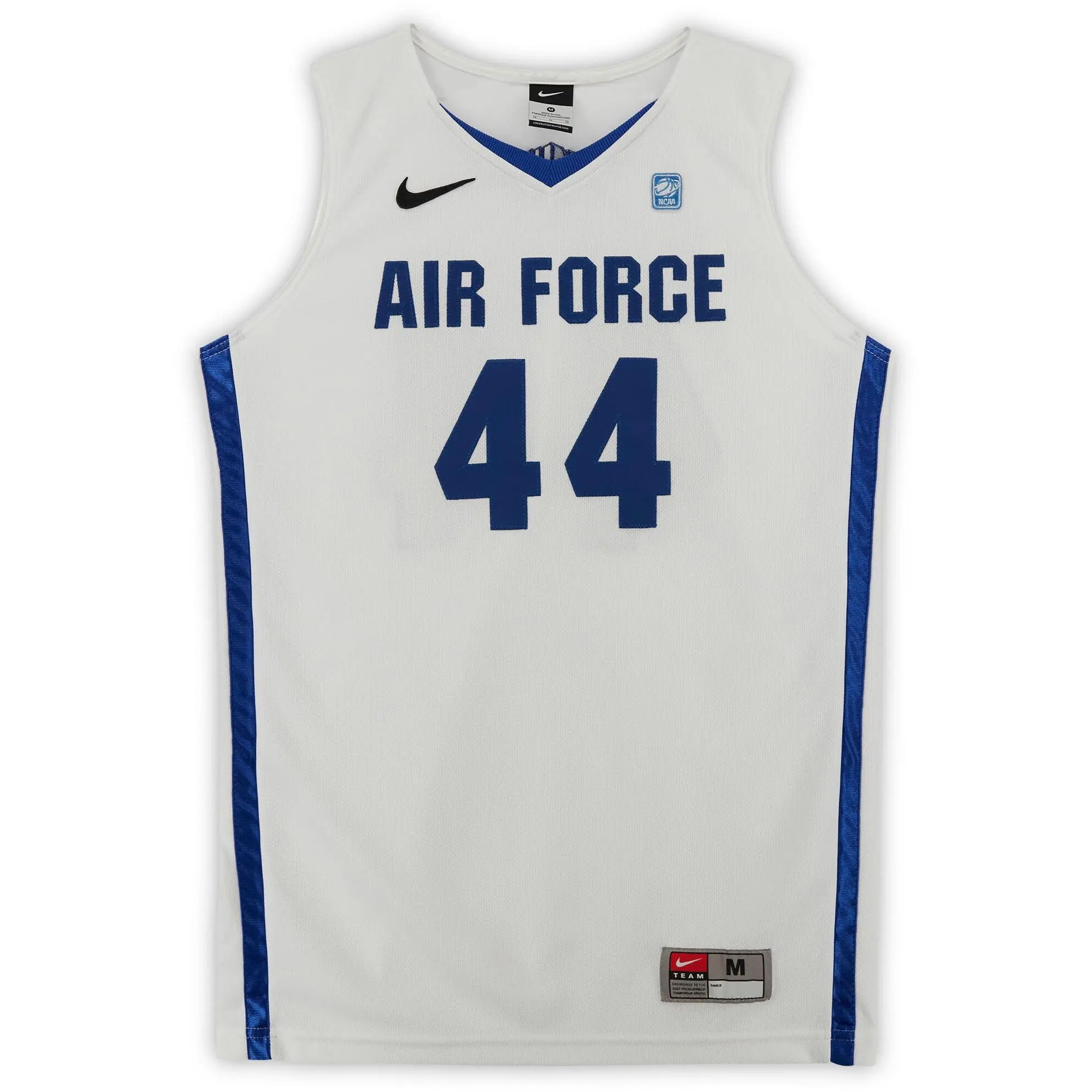 Air Force Falcons Team-Issued #44 White Jersey with NCAA Patch from the Basketball Program - Size M - Fanatics Authentic Certified