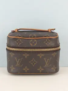 Pre-owned Monogram Coated Canvas Toiletry Bags Louis Vuitton Nice Nano Bag