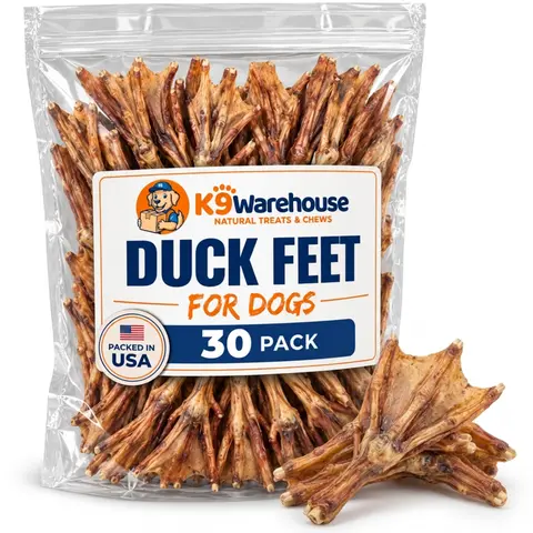 K9warehouse Duck Feet for Dogs - 30 pack