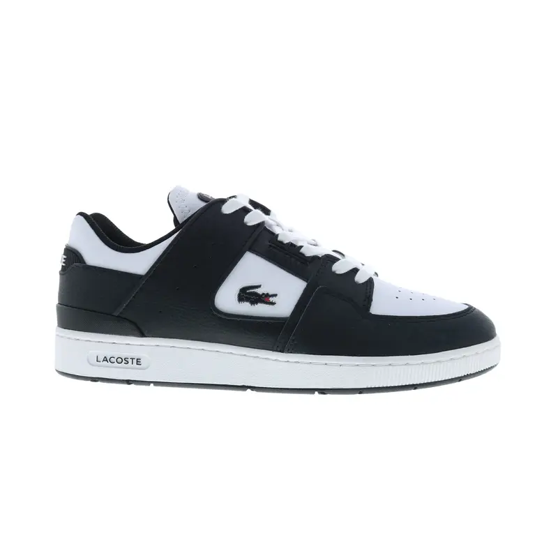 Lacoste Court Cage 224 1 SMA Mens Black Leather Lifestyle Sneakers Shoes