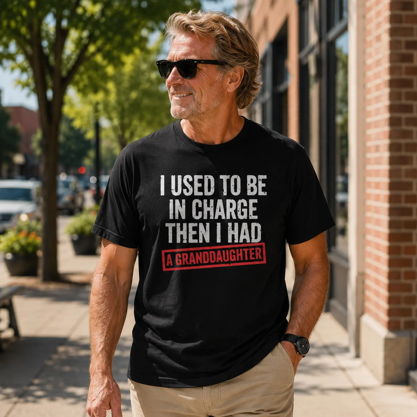 I Used to Be in Charge Then I Had A Granddaughter T-Shirt, Father's Day Gift, Grandpa Shirt, Funny Grandpa Gift, Retirement Gift Tee, Father's Day Shirt For dad