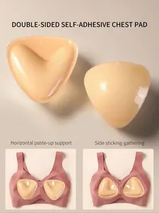 Double-Sided Self-Adhesive Push-Up Bra Pads, Reusable Waterproof Bra Liners for Women, Thick Invisible Bikini Inserts Accessories for Swimsuits