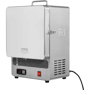 TikTokShopBlackFridayVEVOR Electric Kiln, 1500W Melting Furnace Max Temperature 2192 ℉ /1200 ℃ , Stainless Steel, for Wax Casting, Clay DIY, Metal Tempering, Glazing on Pottery, Silver