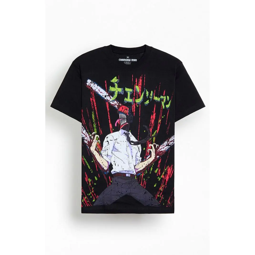 PacSun Men's Chainsaw Man T-Shirt - Multicolor