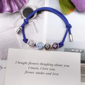 Pre-owned Louis Vuitton Nylon&Gold Tone Blue Bracelet T10286134