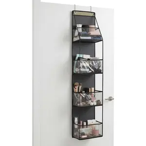 4-Pocket Overdoor Hanging Storage Bag, Multi-scene Wall Organizer for Closet Bathroom Bedroom Dorm, Space-saving Holder for Cosmetics Toys Daily Supplies