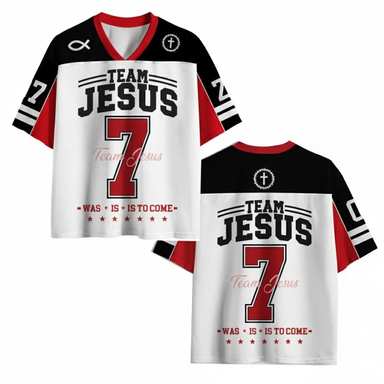 Team Jesus Was Is To Come Christian Mesh Football Jersey, Essential Piece, Fits Any Wardrobe, All-Day Comfort, Zero Compromise