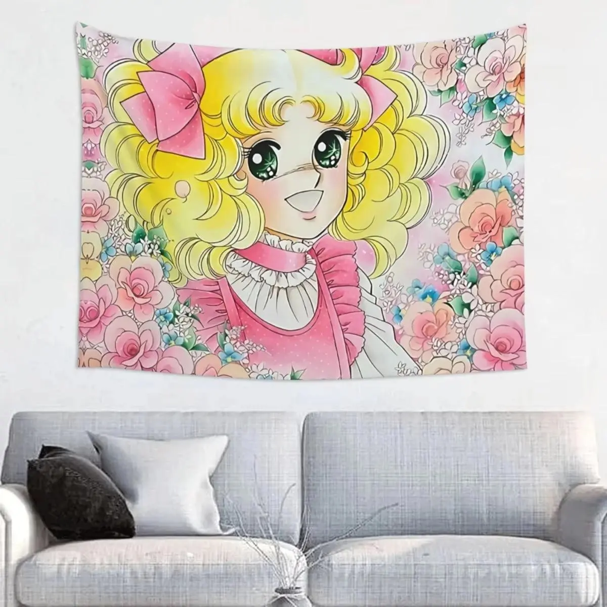 Candy Candy Tapestry Wall Hanging Hippie Tapestry Home Decor Anime Manga Candice Japan Cartoon Poster Backdrop Cloth Room Decor