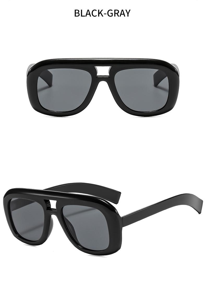 Oversized Retro Aviator Sunglasses for Women Men Y2K Chunky Pilot Frame UV400 Protection Clear Lens Trendy Streetwear Shades