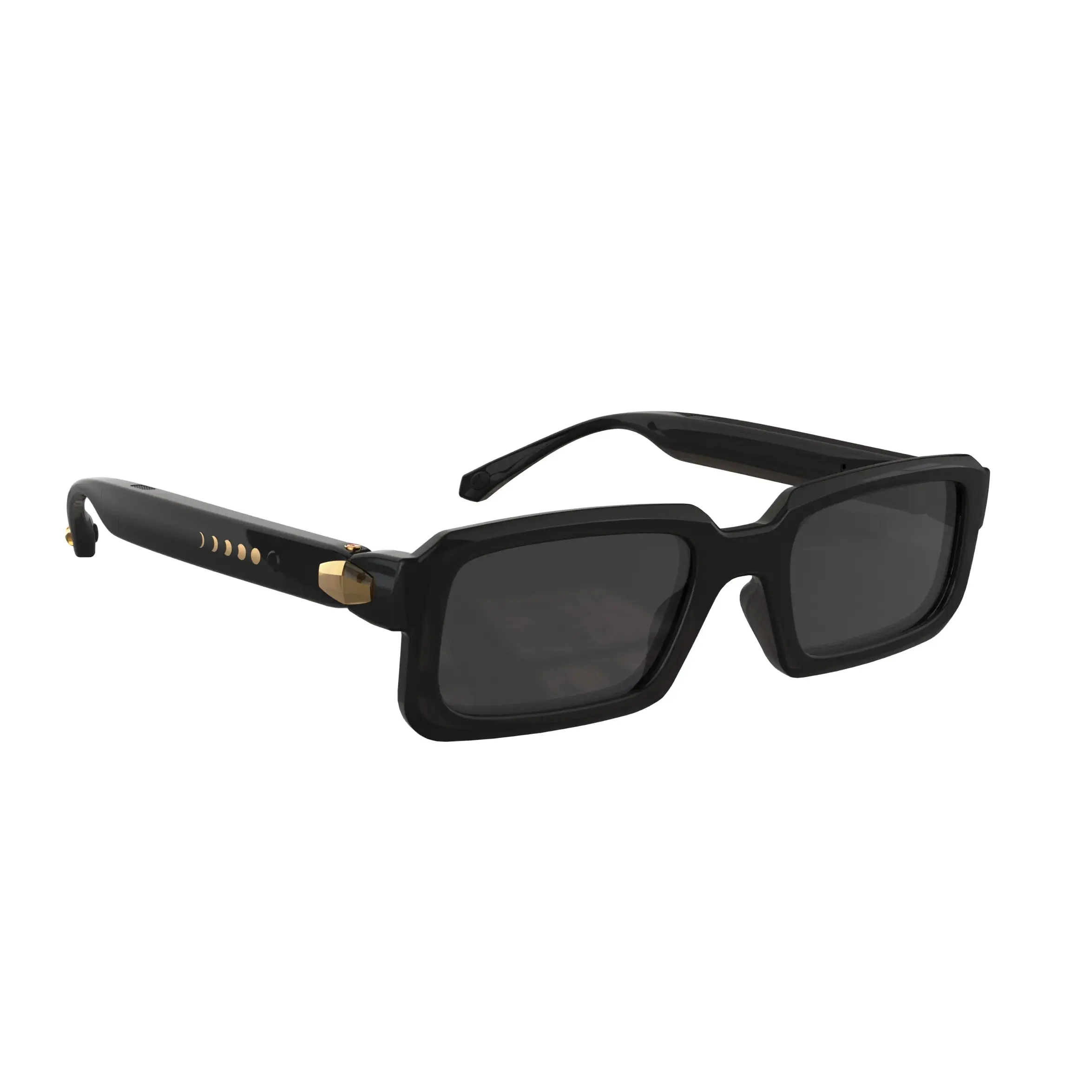 Infinity Smart Glasses – Tint Adjustable Sunglasses with Bluetooth Audio (Black Frame)