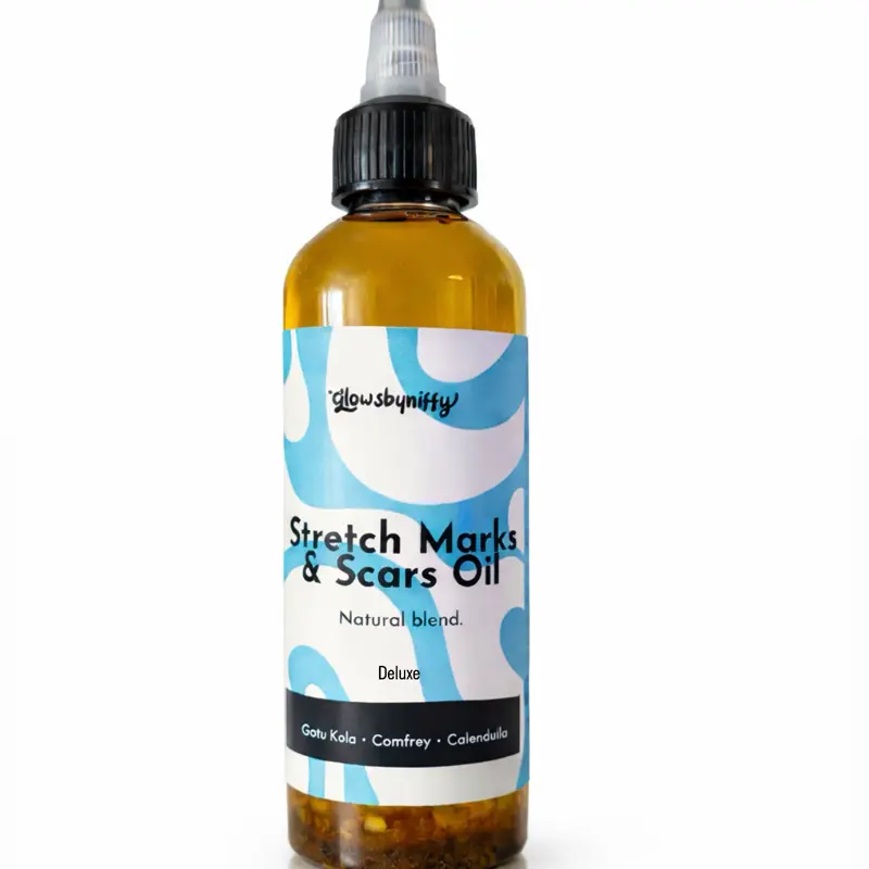 Stretch Marks & Scars Oil Natural Blend Infused with Botanicals for Nourishing & Boosting Skin Elasticity Deluxe