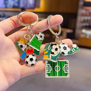 2026 US-Canada-Mexico World Cup Zinc Alloy Football Keychain Pendant Fan Bag Ornament Souvenir Gift