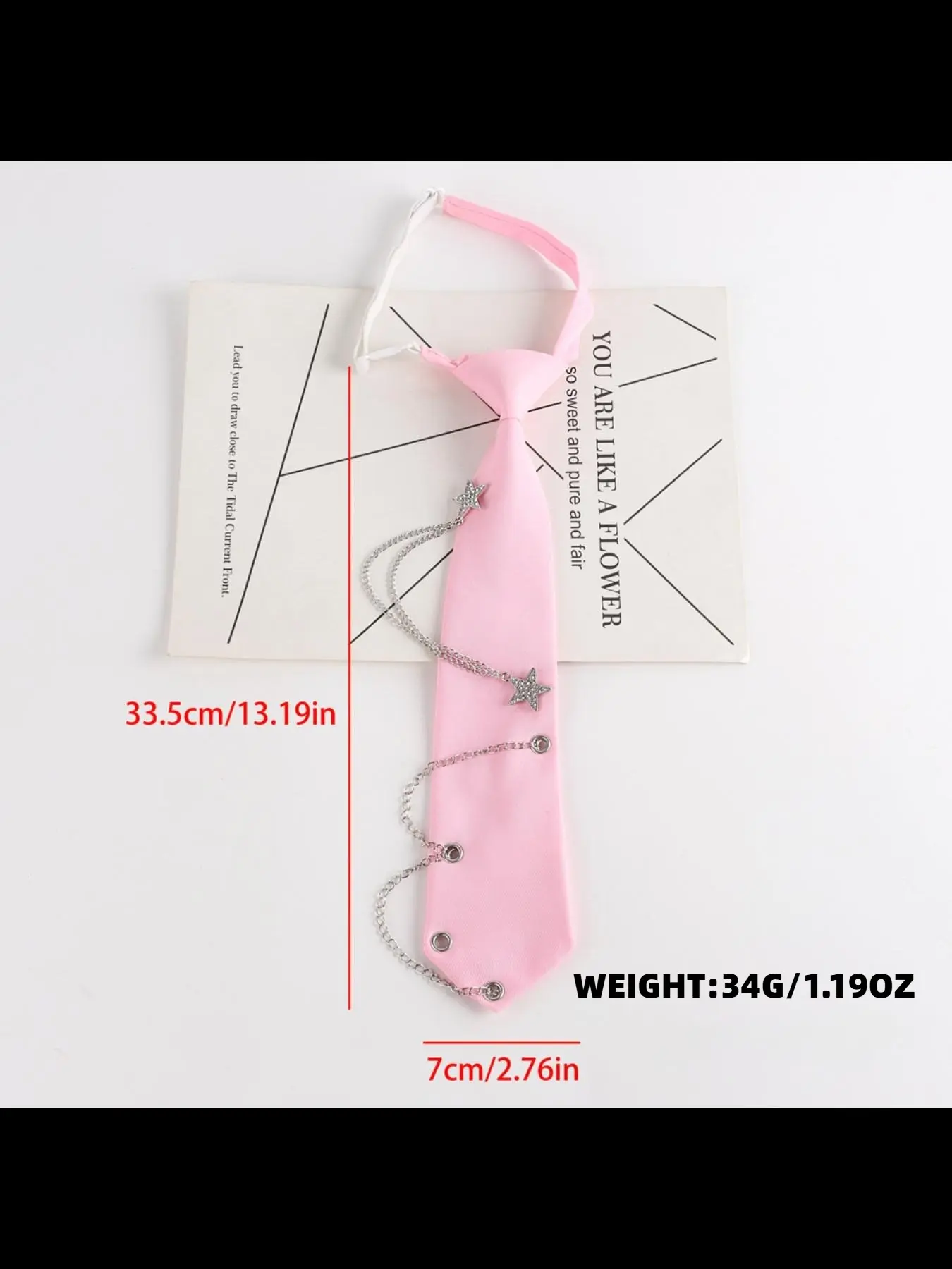 No-tie lazy star chain design JK/DK school uniform accessories shirt matching set Casual Elegant Fashion Casual Tie