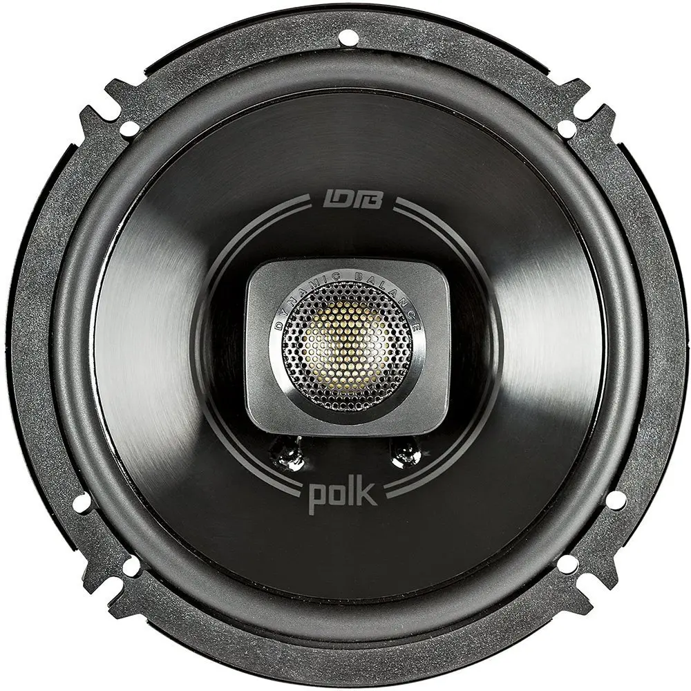 Polk Audio DB652 DB+ Series 6.5 Inch Marine Speakers, 2-Way Coaxial for Car Audio & Boat, 40-22kHz Frequency Response, Polypropylene Woofer Cone, 3/4" Silk Dome Tweeter, Black
