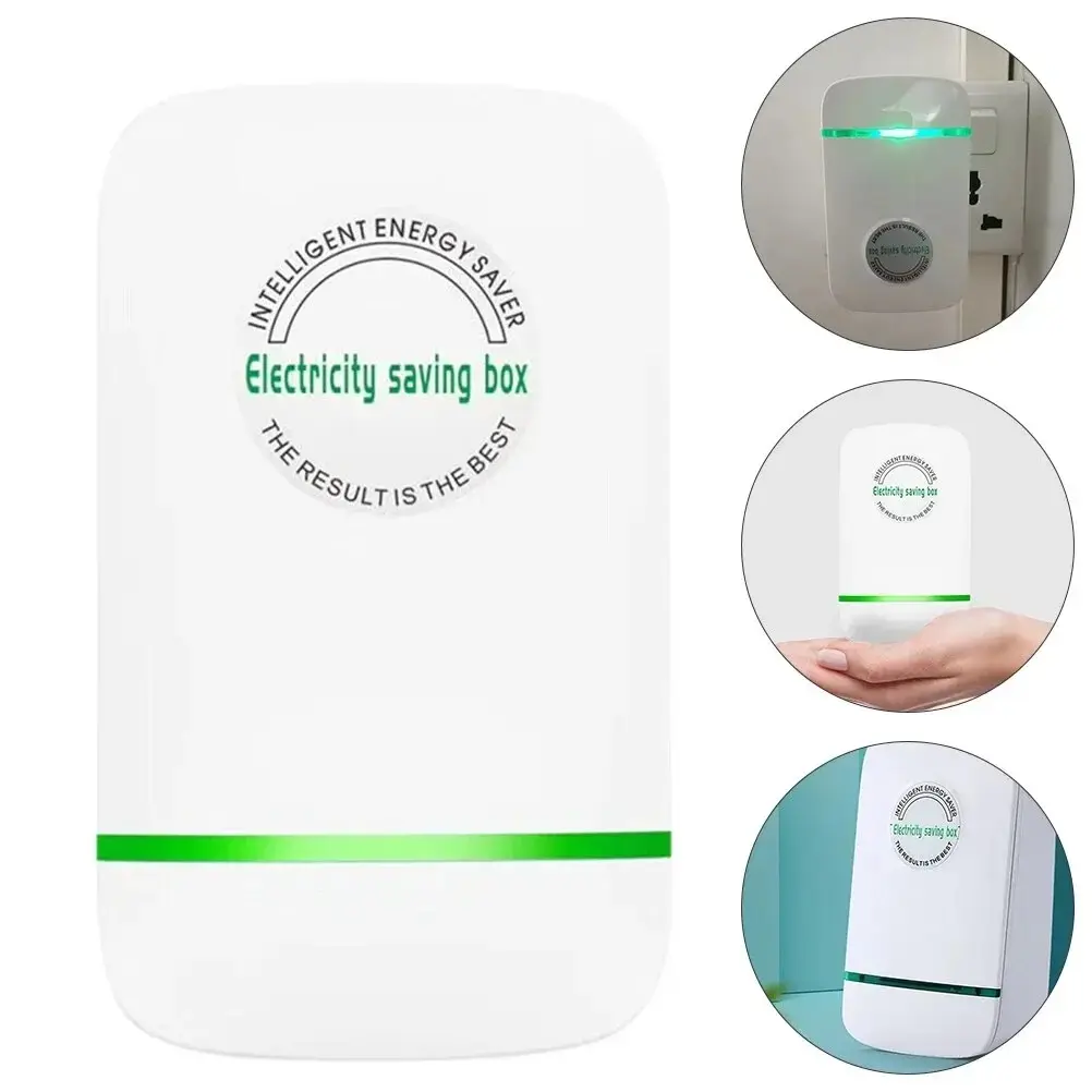 1-Piece Plug-In Smart Power Saver Universal Socket - Wall-Mounted, Voltage Stabilizer, Surge Protection, Overload Protection for Home, Office, E-Sports Equipment