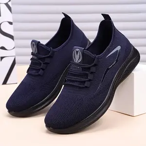 Men's & Boys Closed-Toe Athletic Sneakers - Lightweight Breathable Knit Footwear with PU Fabric for Running, Training & Casual Wear