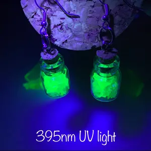 Uranium Glass Vial Earrings Vintage Depression Glass Hand Crafted Jewelry