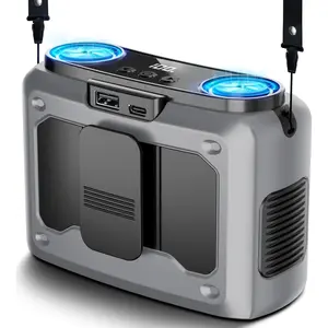 20000mAh Portable Fan,Ture High Speed Dual Motors with 200%  Airflow, Up to 135Hours and Rechargeable Personal   HandsFree Wearable Fans for Travel,Camping,Outdoor,Jobsite,,Golf