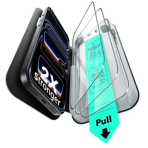 ESR iPhone 17/16/15/14/13 Screen Protector 3-Pack: HD Film/Privacy Film, Double Military-Grade Shatter Resistance, 9H Hardness, Full-Coverage Tempered Glass with Ultra-Fit Tray