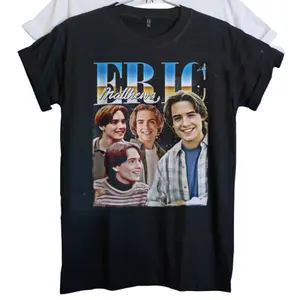 Women's Eric Matthews 90s Retro TV Show Vintage T-Shirt, Streetwear Classic Round Neck Shortsleeve Spandex-Blend Top