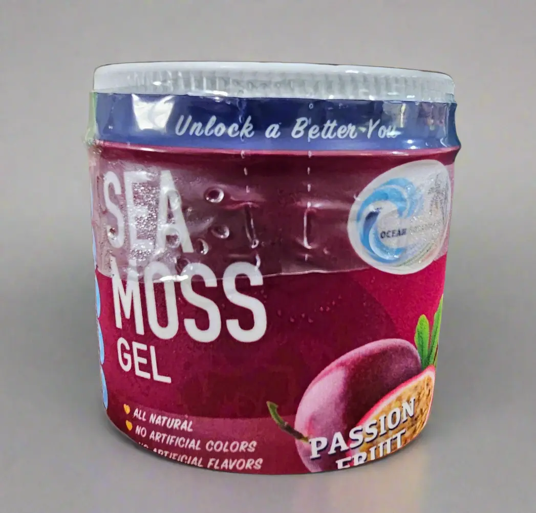 Ocean Botanicals Passion Fruit Seamoss Gel, Essential Minerals Supplement for Health Support