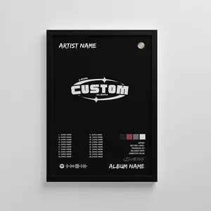 Custom Album Poster | Showcase Your Music Collection with Customisable Album Art Prints! | Design Your Own Poster Today! | Frames included