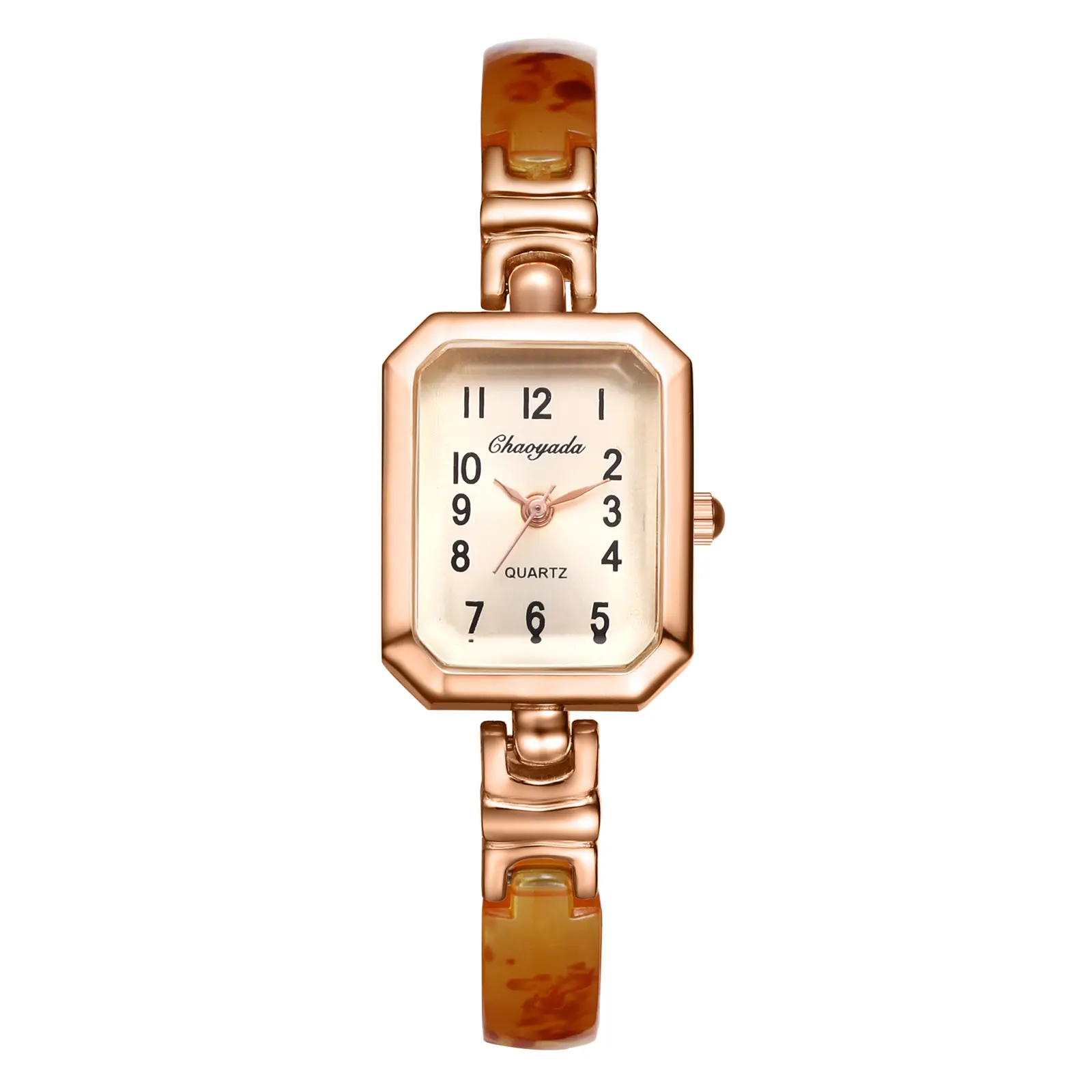 OIDEA Women's Rectangular Bracelet Watch - Square-Octagon Sunray Dial with Gem Accents, Adjustable Fit Slim Strap, Easy-Read Leopard Print Analog Quartz Fashion Watch summerwins