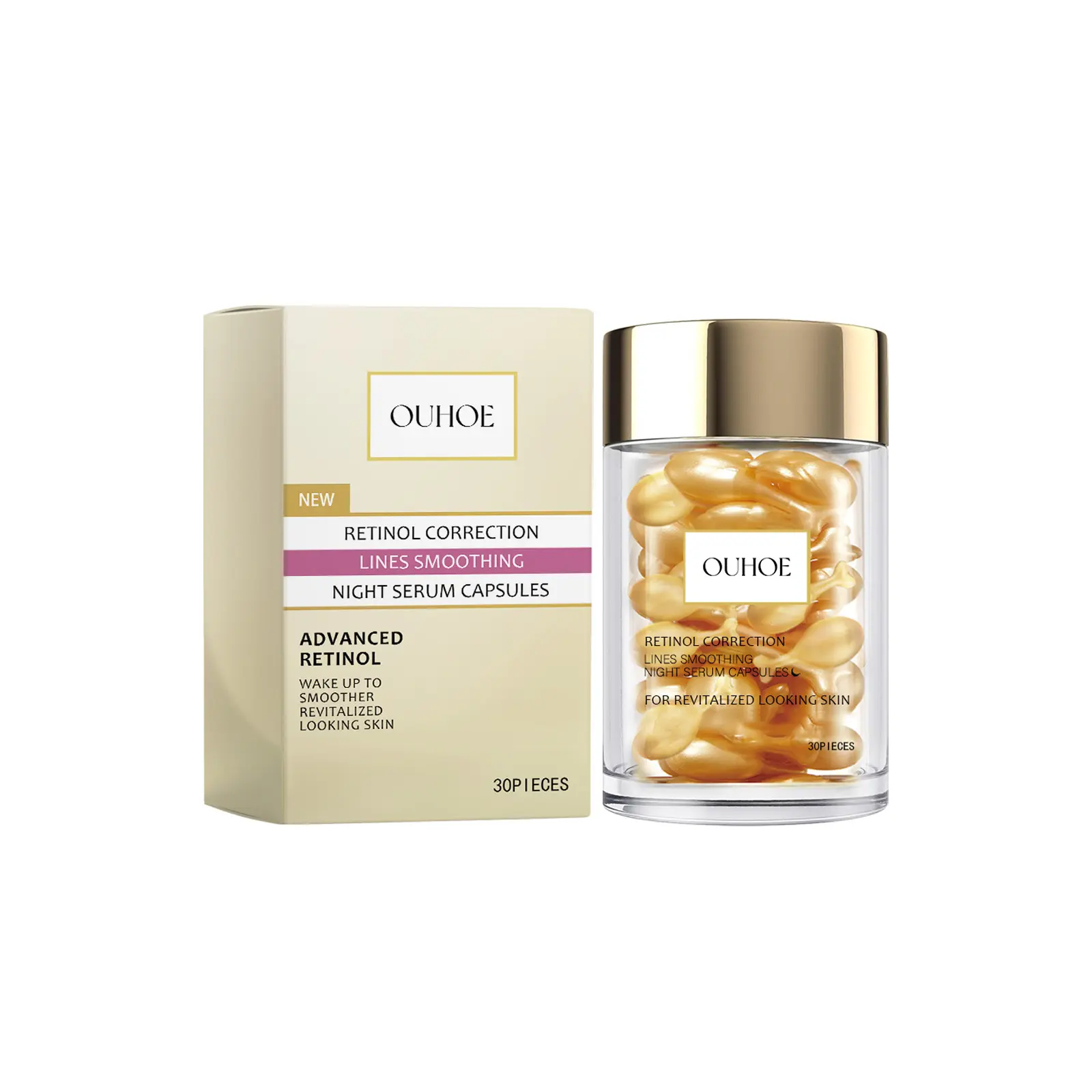 Ouhoe Retinol Anti-Wrinkle Essence Fade Facial Wrinkles Fine Lines French Lines Nourishing and Firming Anti-Aging Essence