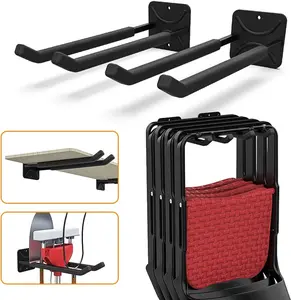 Heavy Duty Garage Hooks Tool Organizer, Wall Mount Hanger Rack Garage Storage Utility Hooks for Car Tires, Ladders, Chairs, Strollers, Power Tools, Garden Tools (2 Pack, 12.4" Hook)
