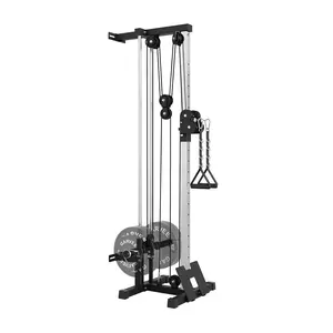 Wall Mount Cable Station for Strength Training – 18 Adjustable Positions, Dual Pulley System – LAT Pulldown & Cable Crossover Machine – Ideal Back and Full Body Workout – Home or Garage Gym Equipment