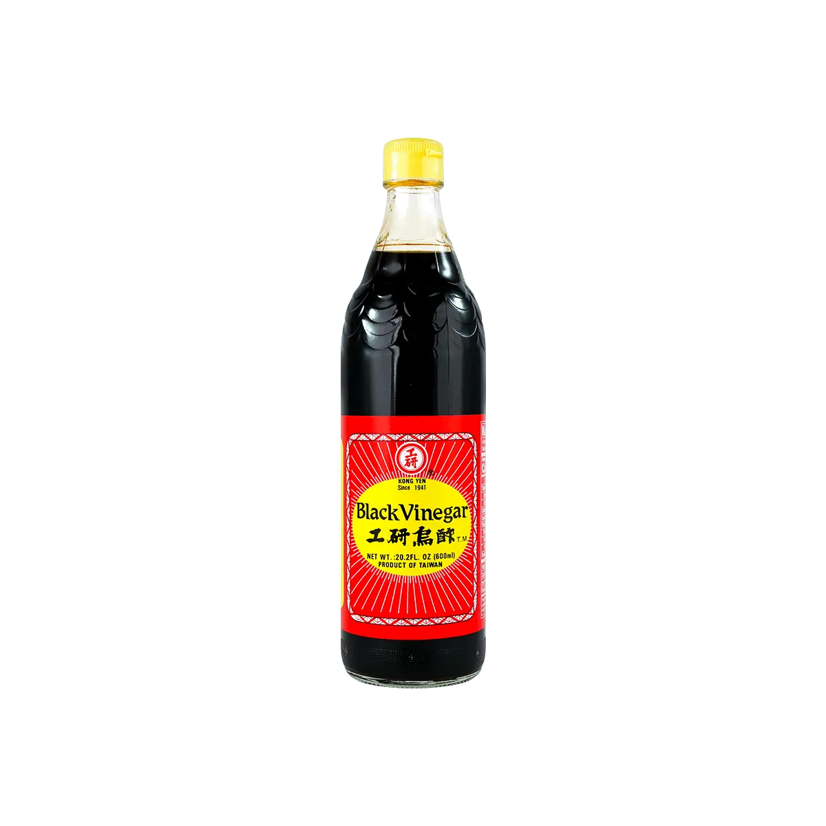 Gongyan Taiwanese Black Vinegar - 600ml Large Bottle for Sauces, Stir-fries & Marinades - Premium Aged Aroma Vinegar