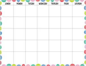 Calendar (Rainbow Doodles) Calendar Days