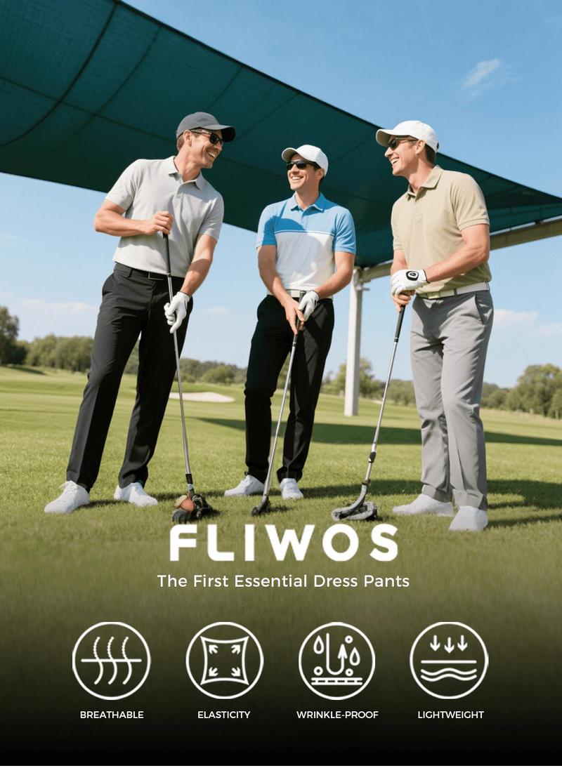 FOSWIE Slimastrouser High Stretch Straight-Leg Pants for Men - Skin-Friendly, Breathable, and Unrestricted Movement