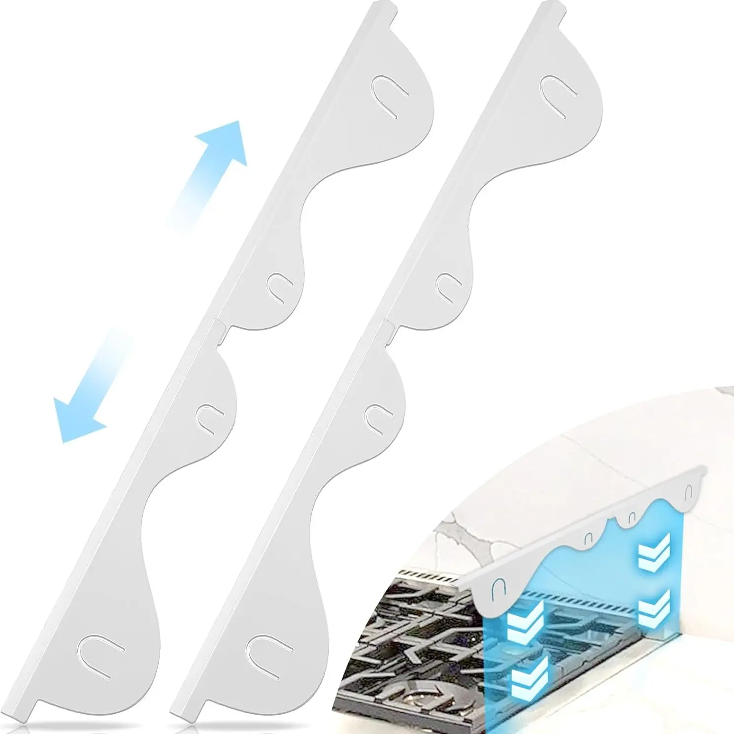 Stainless Steel Stove Gap Covers 2/4pcs, Adjustable Kitchen Gap Filler, 13.8"-27.5", Durable & Easy Install, Perfect Fit Solution, Kitchen Counter Accessory